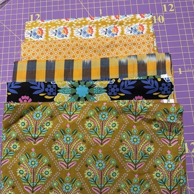 Yellow All Cotton Quilt Kit Anna Maria Horner Free Spirit 52x68 