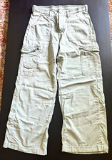 American Eagle Dreamy Drape Cargo Pants Womens 10 Faded Olive Wide Leg Stretch