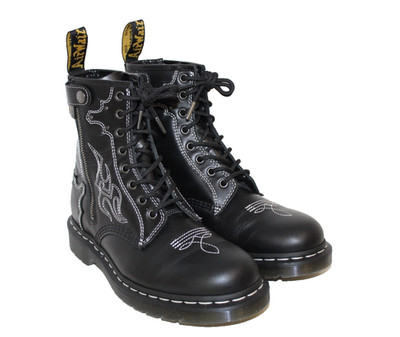 DR MARTEN 1460 GOTHIC AMERICANA LEATHER LACE UP BOOTS Mens Sz 8 / Womens Sz 9