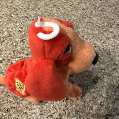 New Collectible Hush Puppies Applause Red Orange Hound Dog Bean Bag Plush