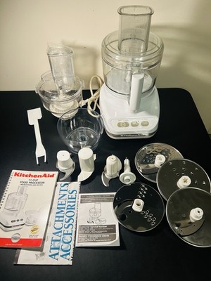Kitchenaid 11 Cup Food Processor KFP600WH w/ Blades Accessories & Attachments