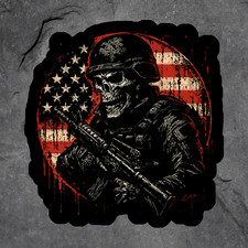 Soldier Sticker Vinyl Decal Skull Army Gun Usa Flag Patriotic Military Combat Soldier Sticker Vinyl Decal Skull Army Gun Usa Flag Patriotic Military Combat