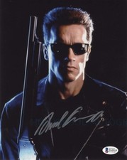 ARNOLD SCHWARZENEGGER - Terminator- Beckett Witnessed GENUINE SIGNED AUTOGRAPH