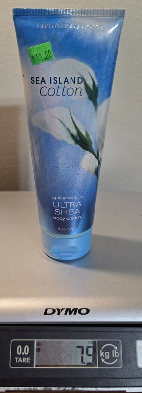Bath & Body Works SEA ISLAND COTTON Lotion 8 oz. RETIRED 90%Full 24hr Ultra Shea