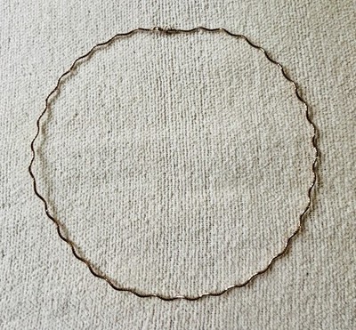 925 Silber Italien SPI gewellt Omega Feder Halsreif Halskette rosegoldfarben 20 cm
