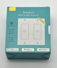 YEEWELL Smart Wifi Light Switch 2 Gang (WHITE) (Amazon, Google Assitant) x2