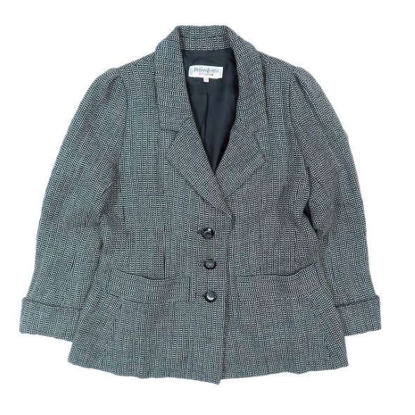 Giacca sartoriale Yves Saint Laurent Rive Gauche grigio a quadri casual