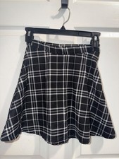 H M Girls Black and White Flared Skirt Size 10