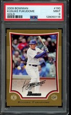 2009 Bowman Kosuke Fukudome Gold #190 PSA 9