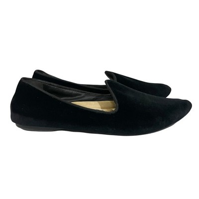 Birdies The Starling Velvet Comfort Flats Womens 9 Black Slip On Casual Loafers
