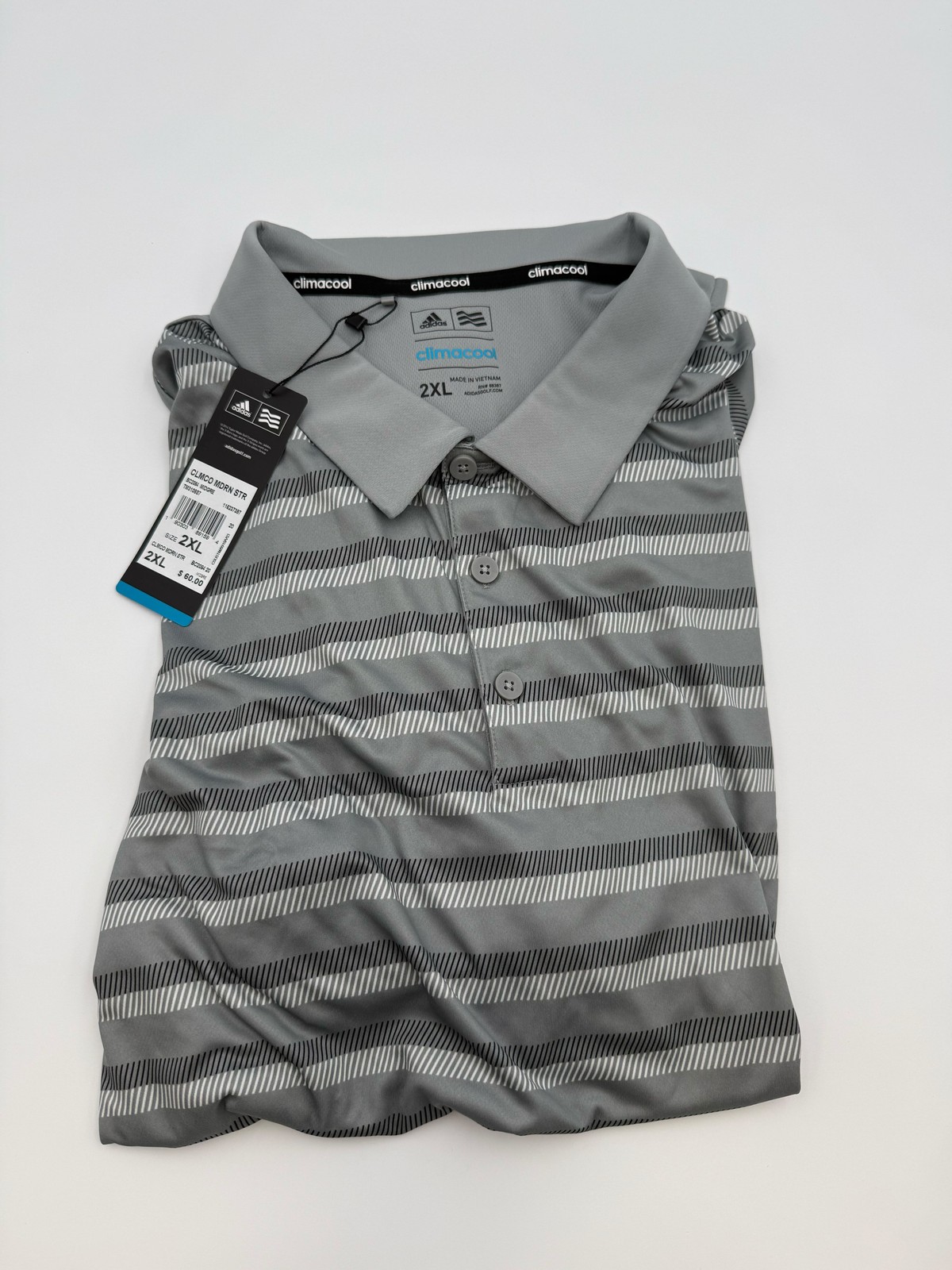 Adidas CLIMA COOL Golf Polo - Mid Gray- 2XL