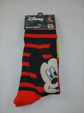 Mickey Mouse Crew Socks Official Liscenced Disney Collectible, Adult Sz 9-13 NWT