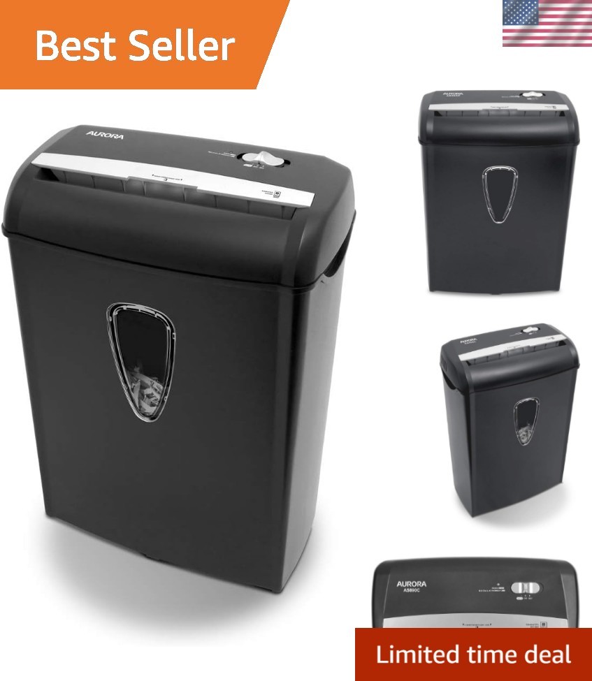 Secure 8-Sheet Cross-Cut Shredder with Quiet Operation & Large Capacity Basket