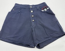 Vintage Mickey Unlimited Jerry Leigh Shorts Womens Size 7 Blue Button Fly