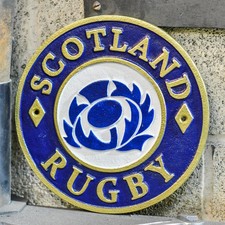 'Scotland Rugby' Cast Iron Sport Memorabilia Replica Sign