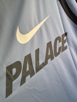 Palace Nike Font Swoosh Jersey Sky Blue Size L Large BRAND NEW IN