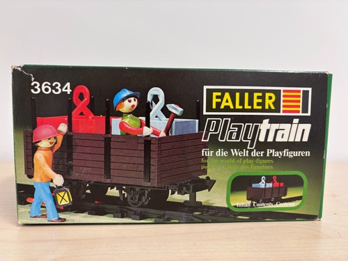 FALLER Playtrain Spur 0 Hochbordwagen Rungenwagen ohne Ladung 3634 | Condition: Gebraucht