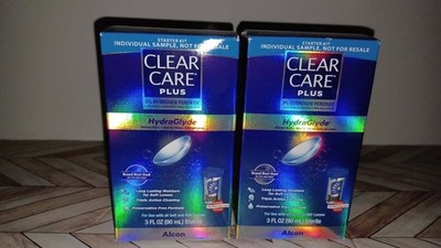 2X 3oz Clear Care Plus  HydraGlyde Starter Kits Expires 10/31/2027
