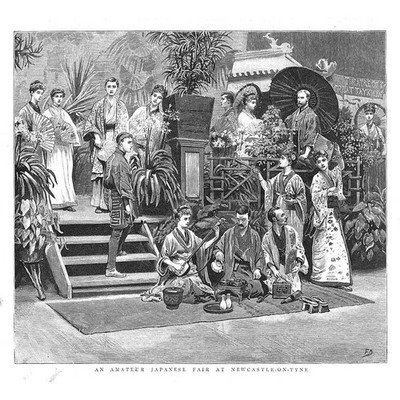 Newcastle An Amateur Japanese Fair - Antique Print 1885