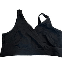 Auden Women's Nursing Unlined Seamless Bra Size XL Black NWT
