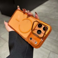 Magnetic Clear Lens Stand Shockproof Case For iPhone 17 Pro Max Air 16 15 14 13