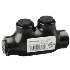 Black Insulated Splice Connector,2-14 Gauge Aluminum to Copper Wire Connectors