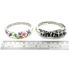 Belle Etoile Sterling Tiger & Perroquet Enamel 6.75" Bangle Set of 2 #S5619-1 — photo 7