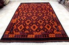 8X13 MAGNIFICENT MINT HAND KNOTTED VEGETABLE DYE DOUBLE SIDED SHIRAZI KILIM RUG — photo 1