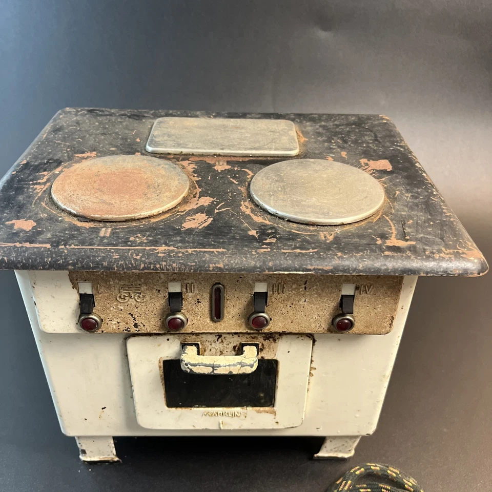 Cocina eléctrica Marklin 1939 juguete de metal cocina estufa horno Alemania vendedor muestra Foto 2 de 4