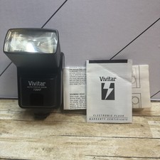 Vivitar Auto Focus Zoom Camera Attachment 728Af Mount Flash with instructions
