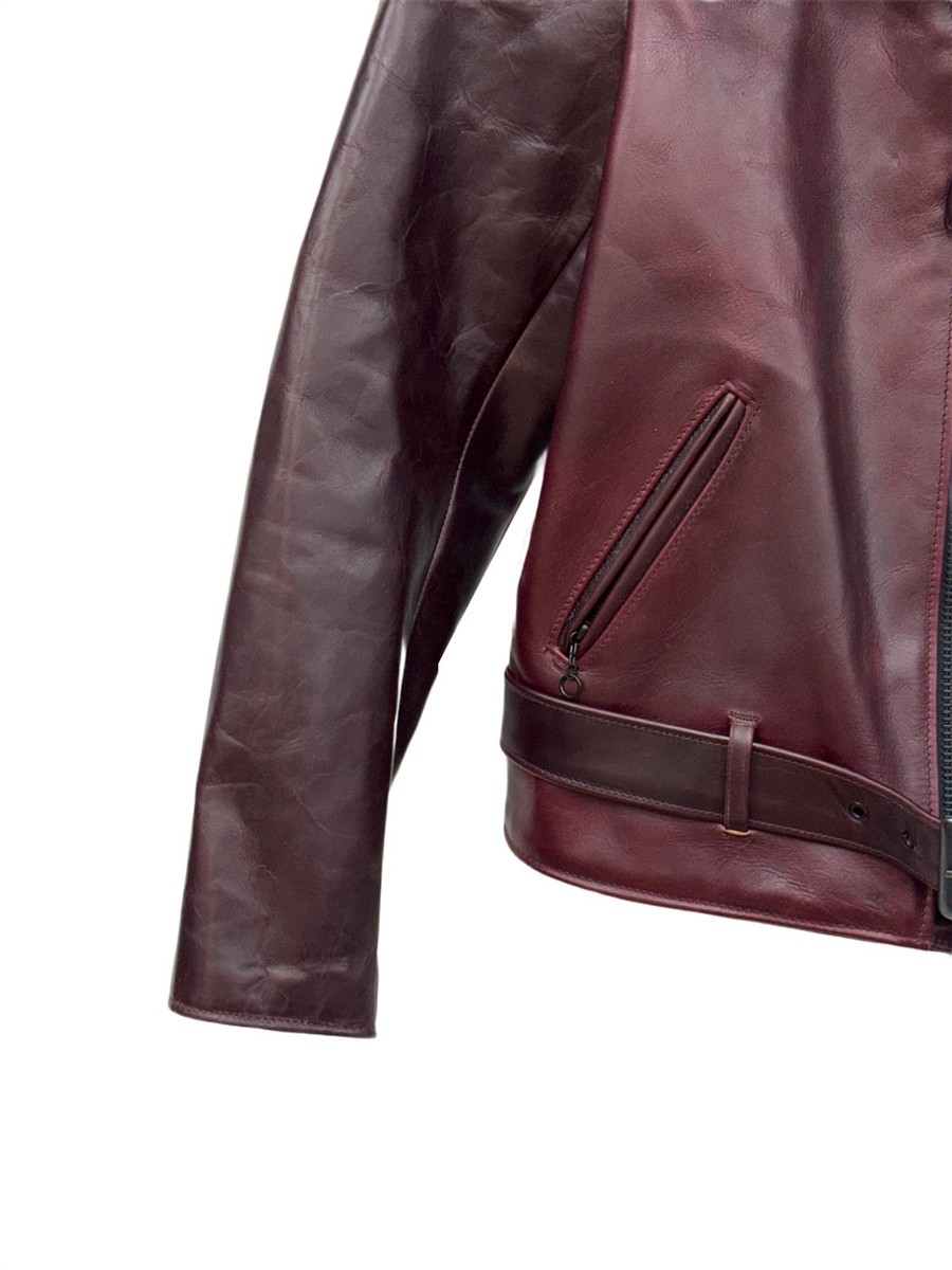 Schott Perfecto Limited Edition Burgundy Biker Horsehide Leather