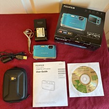 Fujifilm FinePix Z70 Blue Digital Camera Battery, Charger, Box, Case -- UNTESTED