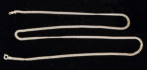 Vintage Sterling Silver 24" 10-Gram, w/ Spring Ring Clasp Curb Chain Necklace