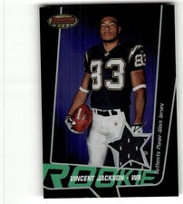 2005 Bowman's Best Vincent Jackson Green #/599 Rookie #NNO