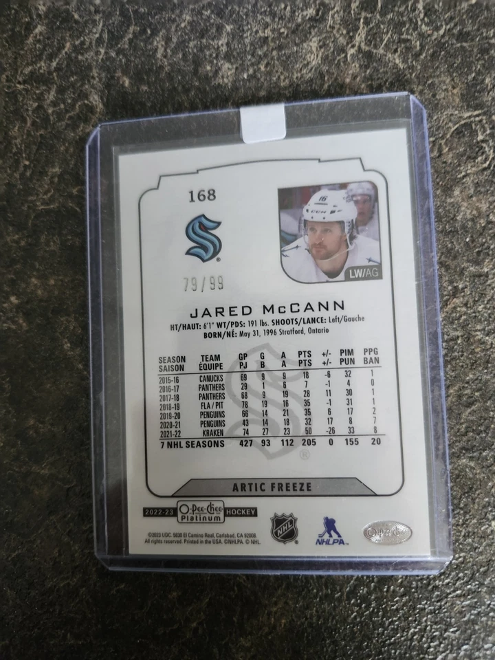2022-23 O-Pee-Chee Platinum Artic Freeze 79/99 Jared McCann Card# 168 - Image 2 of 2