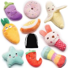 9 Pack Small Dogs Puppy Squeaky Dog Toys,Cute Variety Colors Designs to Bite ...