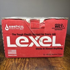 NEW CASE OF 12 Sashco 13010 Lexel Sealant 5 oz Cartridge Clear-8188195