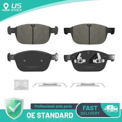 Front Ceramic Brake Pads w/Hardware for 2010-2015 2016 Volvo XC60 2003-2014 XC90