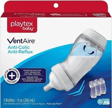 Playtex Baby VentAire Anti - Colic Feeding/Anti - Reflux 3 Bottles- 9 0z