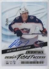 2024-25 Credentials Acetate Debut Ticket Access 35/99 Denton Mateychuk Auto 1qe2