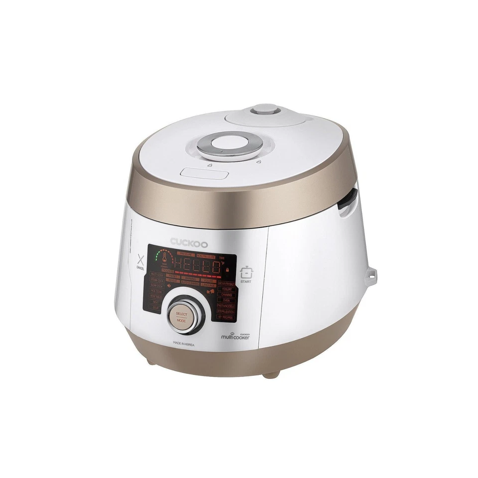 CUCKOO 8 In 1 Multi Pressure 5 Quart Stainless Steel Gold and White Cooker - Image 2 of 4