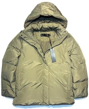 JENNI KAYNE Womens Duck Down Feather Puffer Jacket Coat Sage Green (MSRP $425)