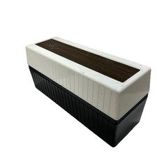 Vintage Plastic 8 Track Tape Storage Case Box 12 Tape Faux Wood READ