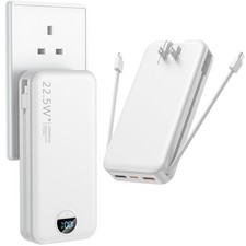 Portable Charger with Wall Plug, 20000mAh USB C Power Bank Fast Charging, Ext...