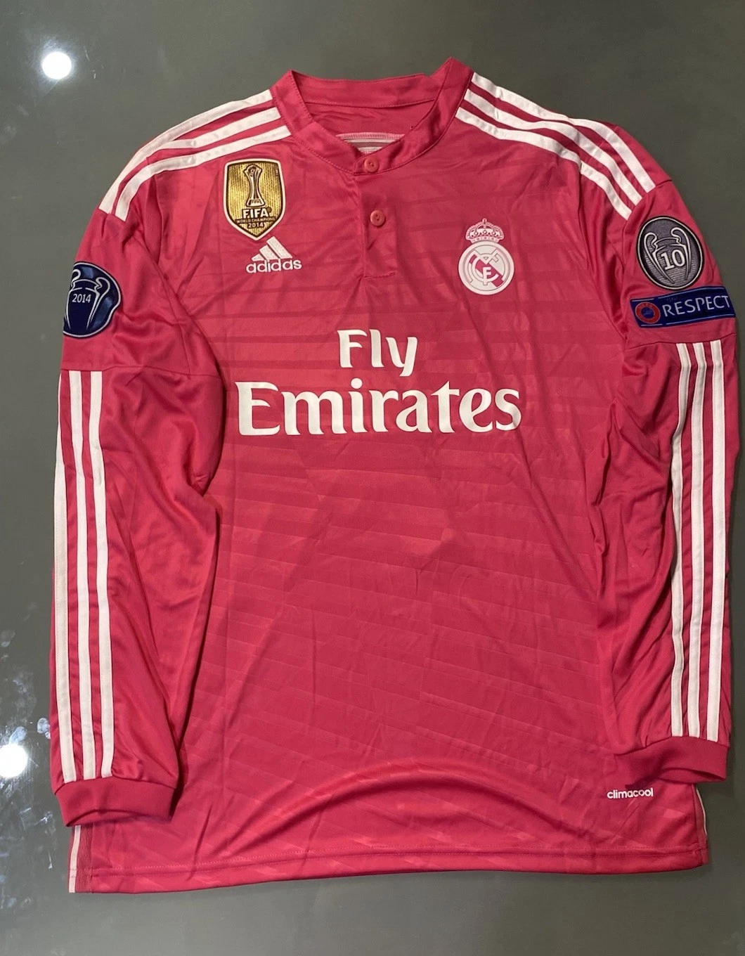 Chicharito Javier Hernandez Real Madrid 2014/15 Away Jersey – Pink Long Sleeve