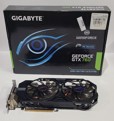GIGABYTE WINDFORCE GVN760WF-2GD NVIDIA GEFORCE GTX760 2Gb GDDR5 GRAPHICS CARD.