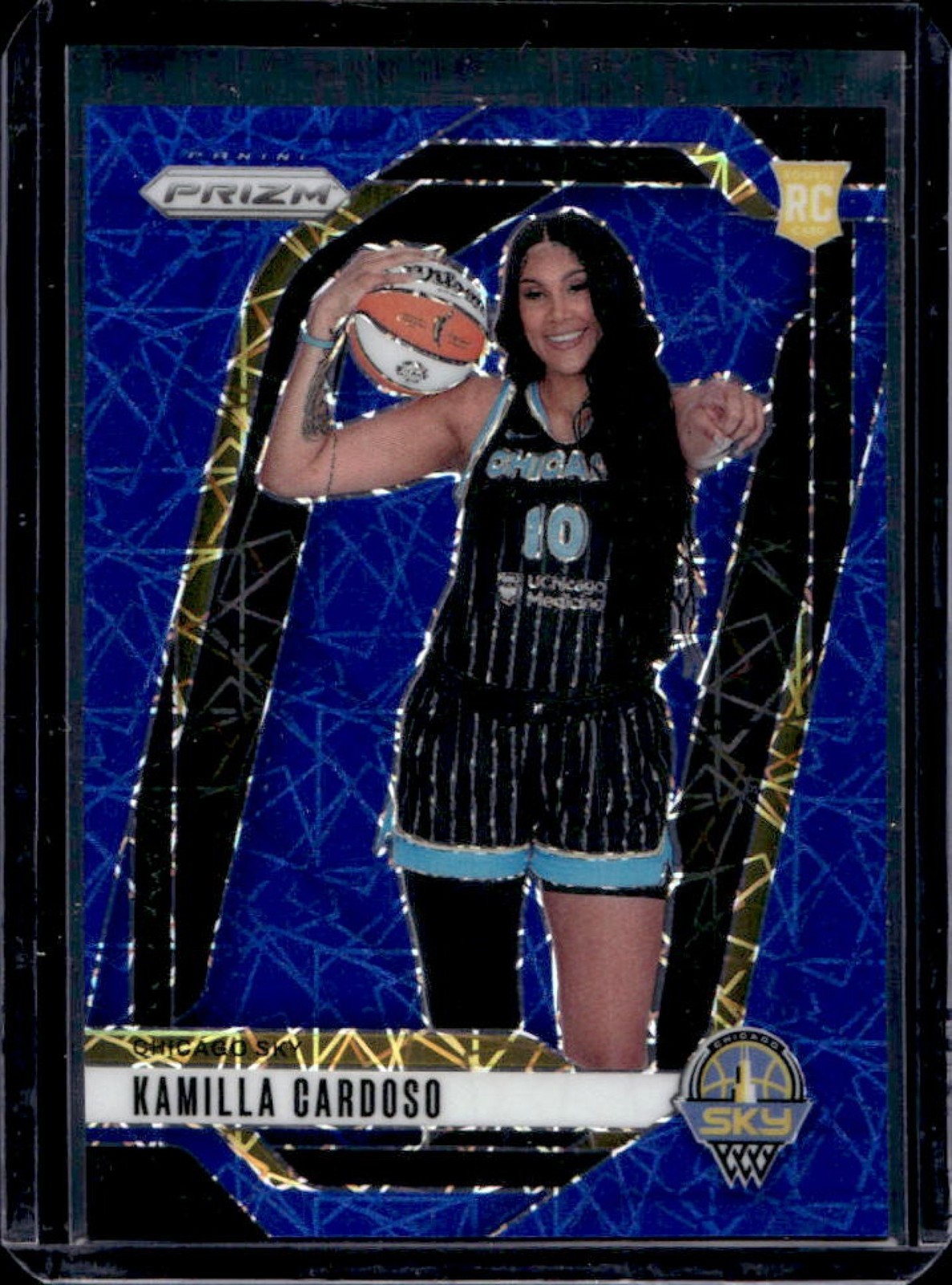 2024 Panini WNBA Prizm Kamilla Cardoso RC Blue Velocity Rookie #149 Sky