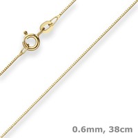 0,6Mm Veneziakette Goldkette Collier Halskette Aus 585 Gold Gelbgold 38Cm
