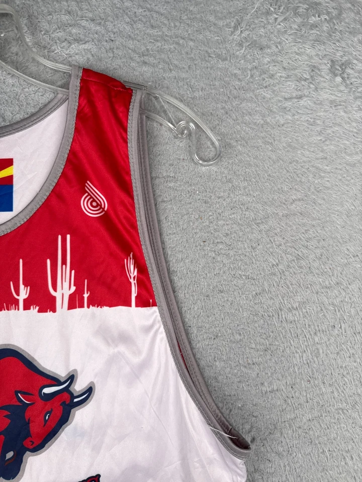 Camiseta de lacrosse East Valley Bulls adulto pequeña roja blanca Arizona tanque reversible Foto 2 de 4