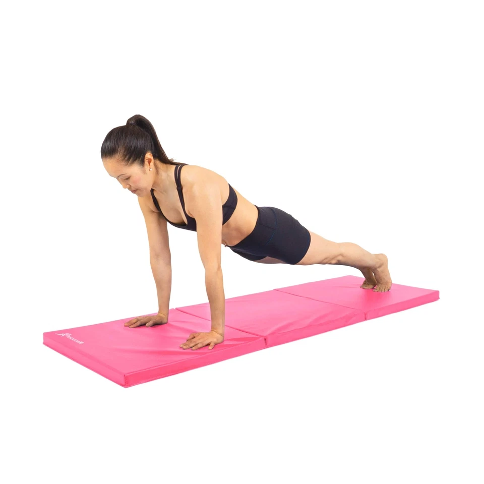 ProsourceFit Tri-Fold Folding Thick Exercise Mat 6’x2’ with Carrying Handles ... - Image 4 of 4